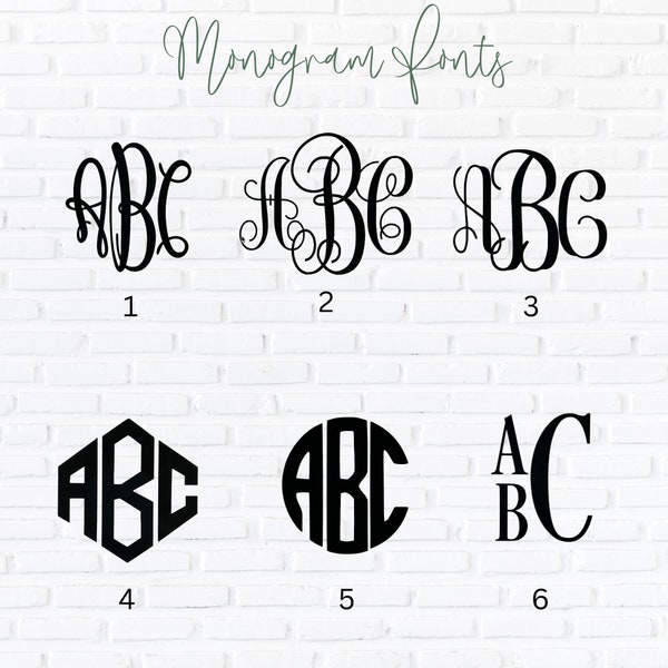 Vinyl Decal, Vinyl Monogram Decal Sticker, FREE SHIPPING, Car Monogram, Vinyl Sticker, Car Sticker, Tumbler Sticker, Laptop Sticker