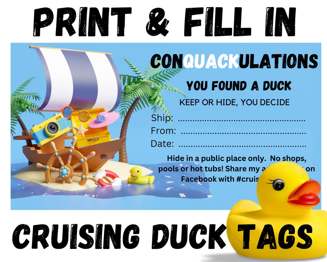 Island Cruising Duck Tags Cruising Ducks Rubber Duck Tag Cruising Duck Island Cruising Duck Tags Cruising Ducks Rubber Duck Tag Cruising Duck
