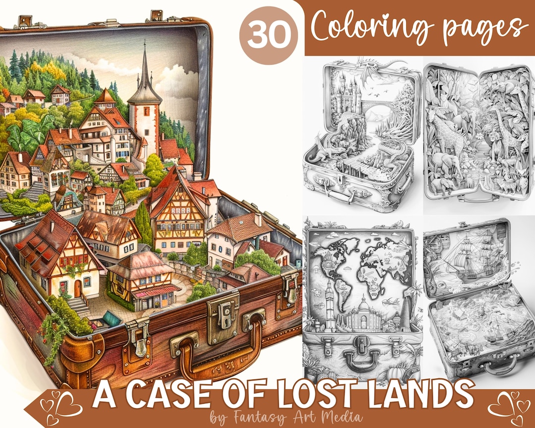 A Case of Lost Lands Coloring Pages, Printable Adult Magical Fantasy ...