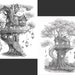30 Whimsical Treehouse Coloring Pages vol2 Printable Adult - Etsy