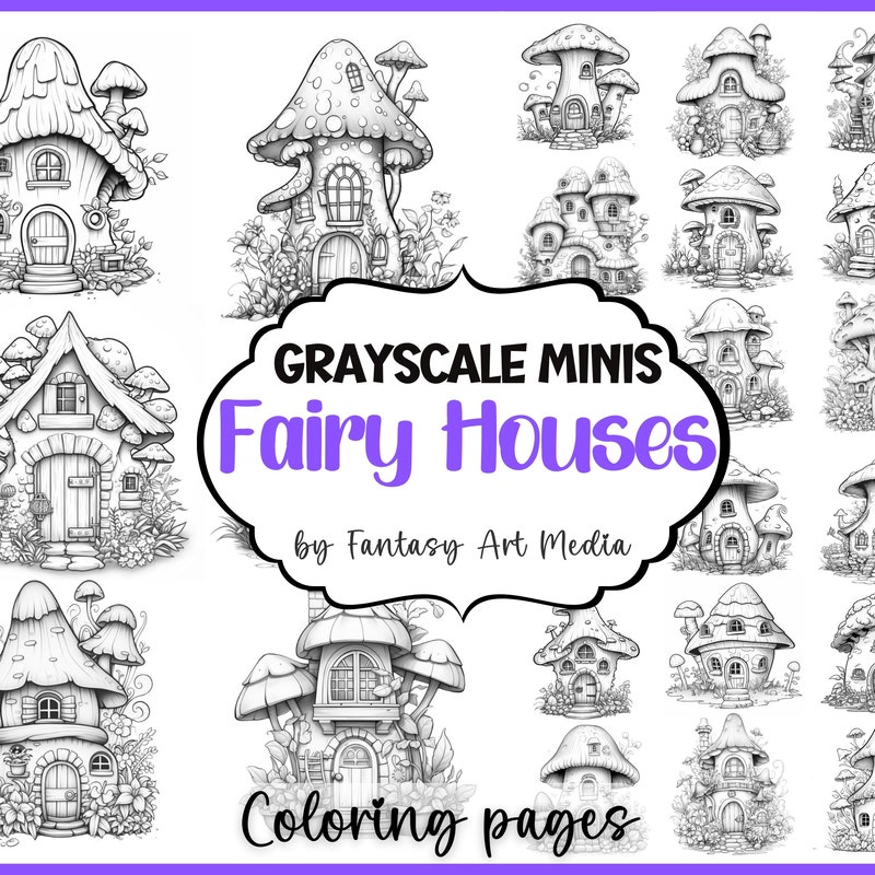 Coloring Pages Small Houses - Etsy