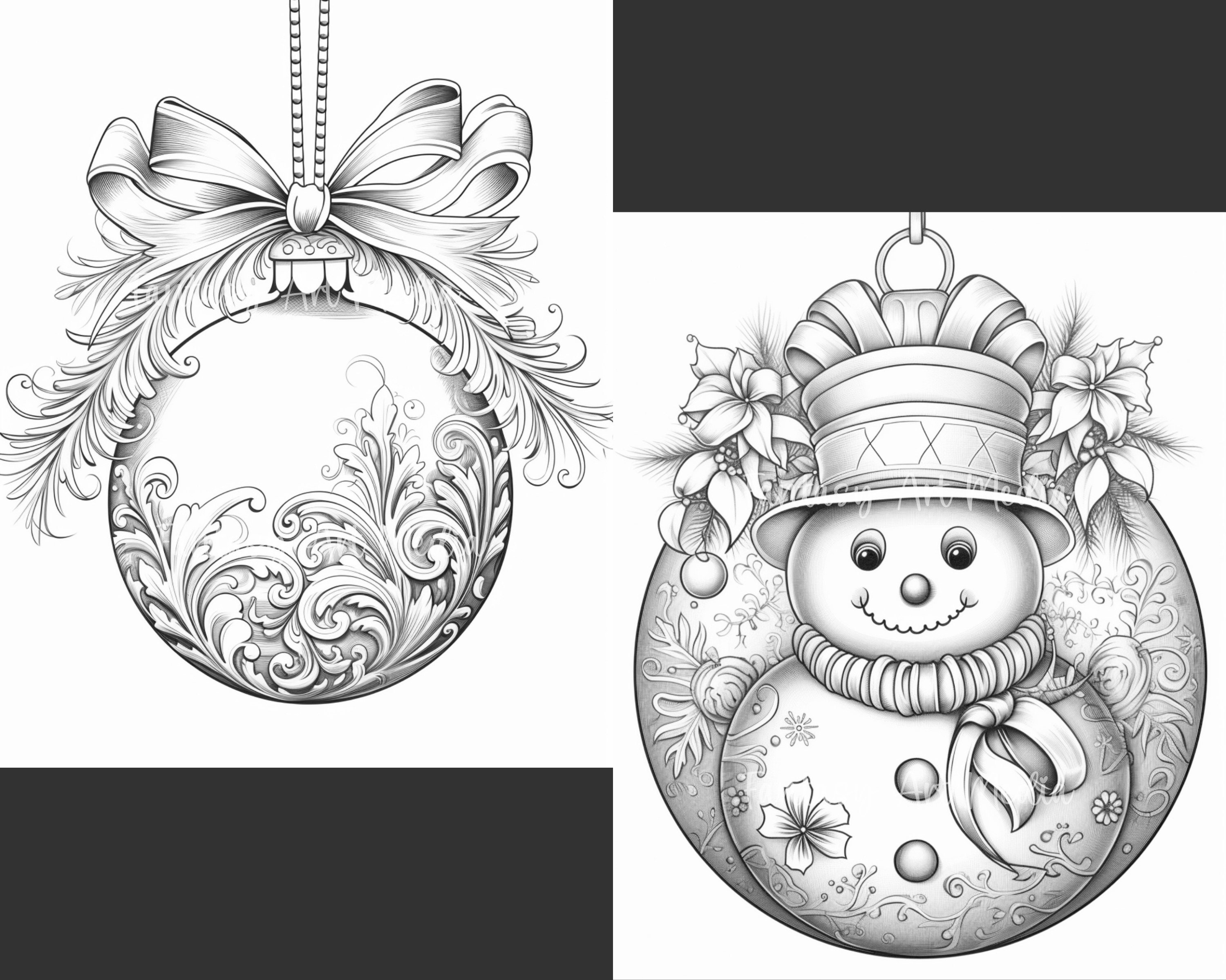 Christmas Coloring Paper Decorations Graphic by gyneenyg