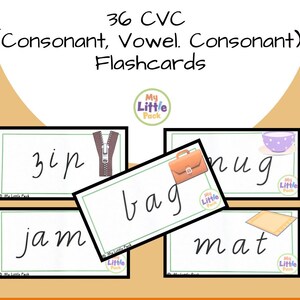 CVC (Consonant, Vowel, Consonant) Words Flashcards