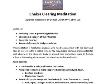 Guión de meditación guiada: limpieza de chakras