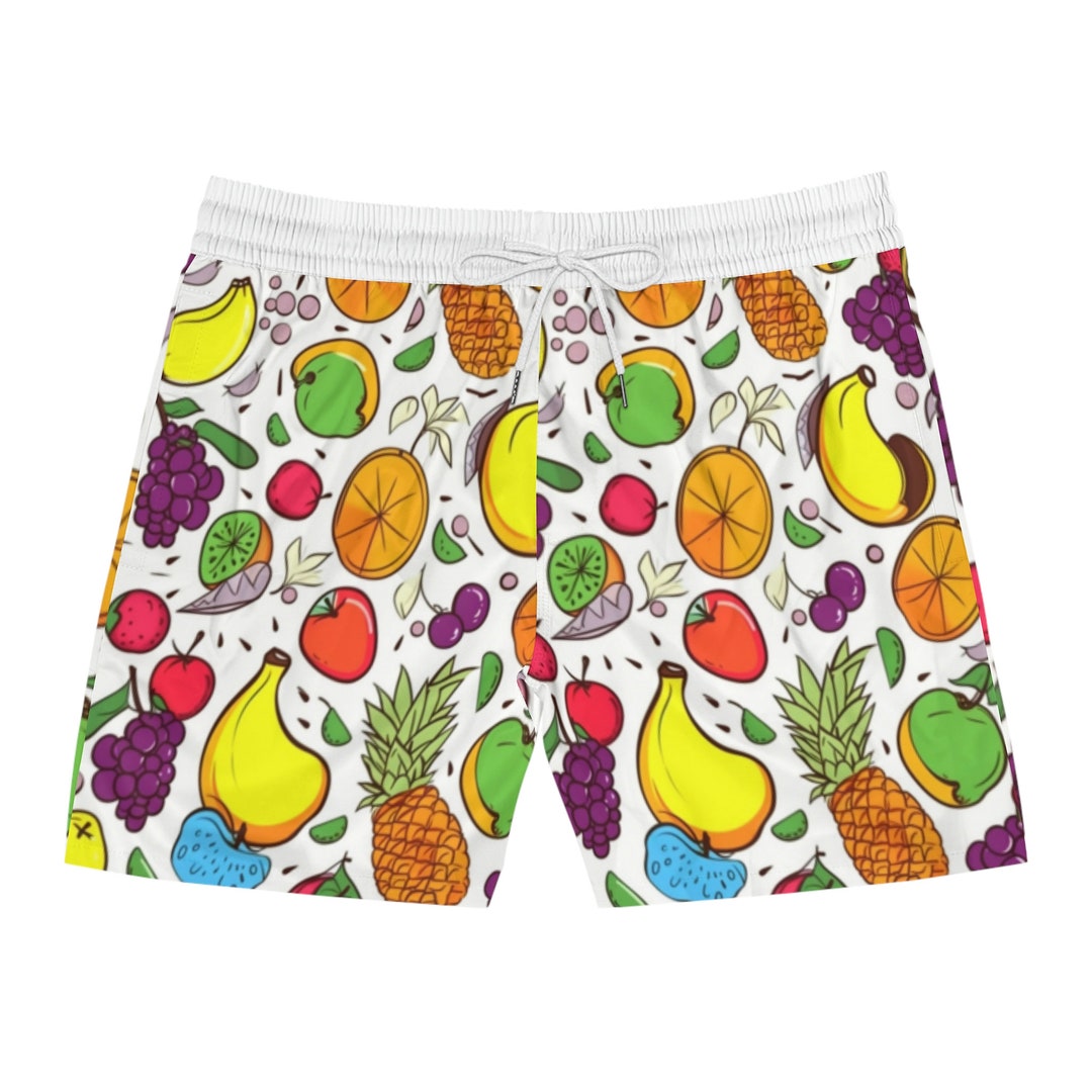 Fruit Full Print Beach Shorts