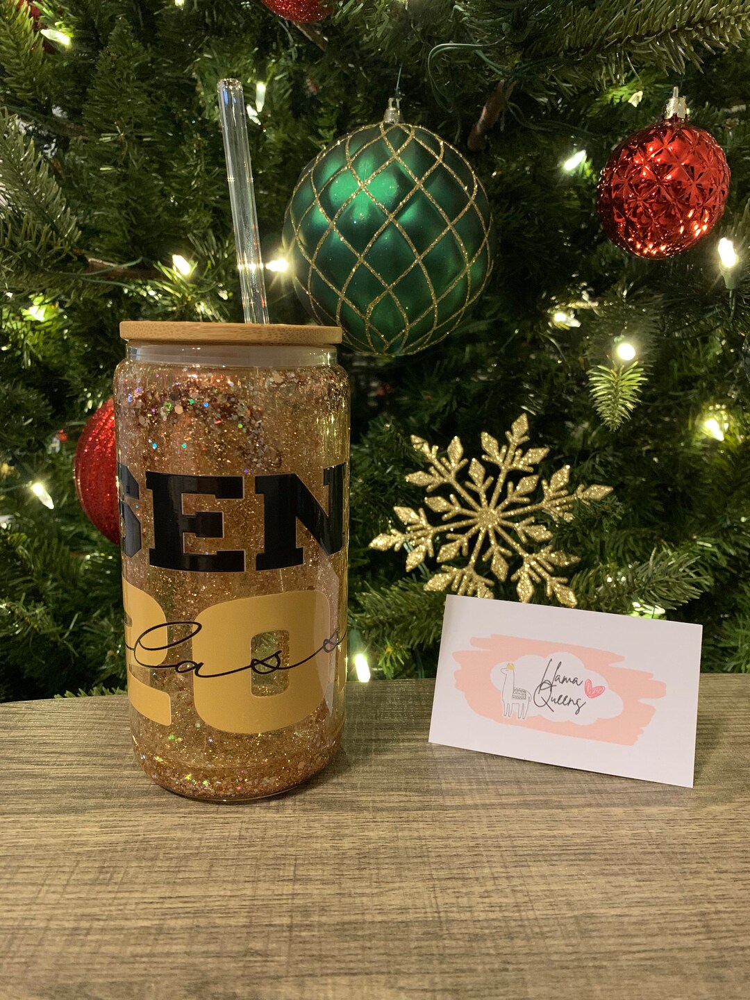 Senior Snow Globe Glass Can, Class of 2024 Cup With Lid and Straw,iced