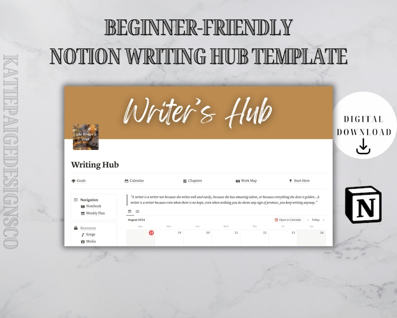 Beginner-friendly Notion Writing Hub Template for All Types of Writers ...