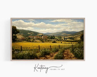 Samsung Frame TV Art - Village  | Painting Frame Tv Art | Vintage Art For Frame TV | Digital TV File | Digital Art For Frame