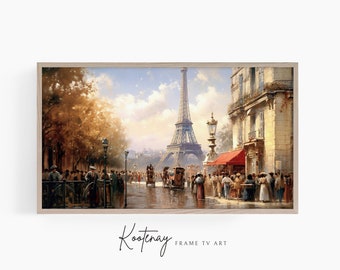 Samsung Frame TV Art - Eiffel Tower | Painting Frame Tv Art | Vintage Art For Frame TV | Digital TV File | Digital Art For Frame