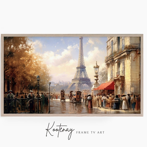 Samsung Frame TV Art - Eiffel Tower | Painting Frame Tv Art | Vintage Art For Frame TV | Digital TV File | Digital Art For Frame