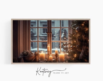 Christmas Frame TV Art - Christmas Window | Samsung Frame TV Art | Digital TV File | Digital Art For Frame | Holiday Frame Tv Art
