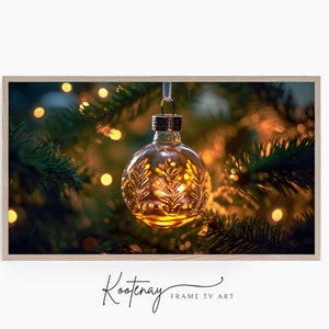 Christmas Frame TV Art - Glass Christmas Ornament | Samsung Frame TV Art | Digital TV File | Digital Art For Frame | Holiday Frame Tv Art