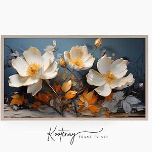 Samsung Frame TV Art - Adders Tongue | Floral Frame Tv Art | Impasto Art For Frame TV | Botanical TV File | Painting Tv art | Tv art flower