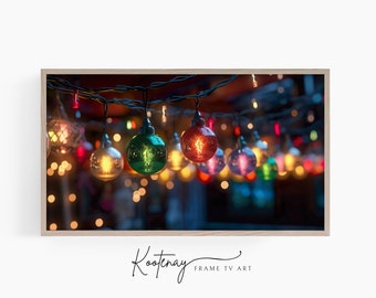 Christmas Frame TV Art - Christmas Lights | Samsung Frame TV Art | Digital TV File | Digital Art For Frame | Holiday Frame Tv Art