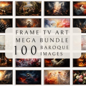 Samsung Frame TV Art Set - Baroque | Art Deco Tv Art | Renaissance Frame TV Art | TV Art Collection | Frame Tv Art set