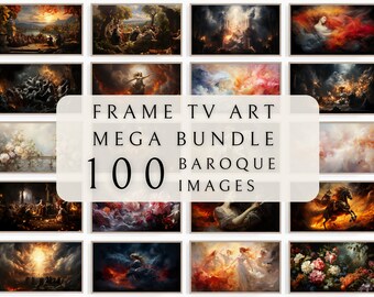 Samsung Frame TV Art Set - Baroque | Art Deco Tv Art | Renaissance Frame TV Art | TV Art Collection | Frame Tv Art set