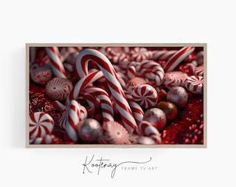 Christmas Frame TV Art - Christmas Candy | Samsung Frame TV Art | Digital TV File | Digital Art For Frame | Holiday Frame Tv Art