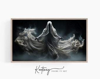 Samsung Frame TV Art - Fantasma espectral / Halloween Frame Tv Art / Arte espeluznante para Frame TV / Archivo de TV digital / Arte digital para marco