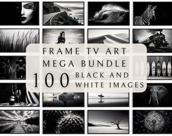 Samsung Frame TV Art Set - Black and White | Noir Tv Art | Frame TV Art | TV Art Collection | Frame Tv Art set