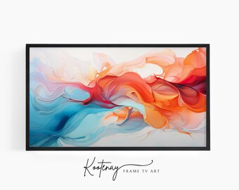 Samsung TV Rahmen - 99 Abstrakt | Abstrakter Rahmen Tv Kunst | Minimalistische Bilderrahmen TV Kunst | Farbe Fernsehkunst | Gemälde Tv Kunst | Bilderrahmen art