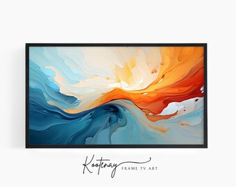 Samsung Frame TV Art - 98 Abstract | Abstract Frame Tv Art | Minimalist Frame TV Art| Color TV art | Painting Tv art | tv frame art