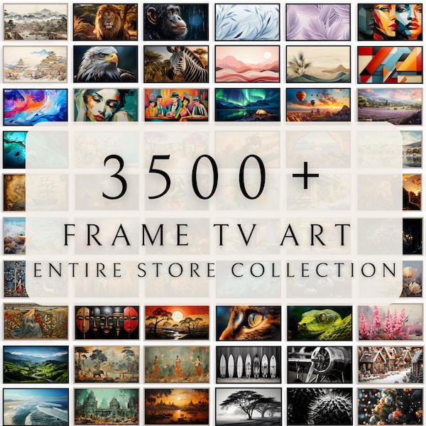 Ensemble d'illustrations pour téléviseur Samsung Frame 3500+ | Ensemble d'oeuvres d'art pour téléviseur Frame | Collection complète du magasin | Art pour cadre TV | Téléchargement numérique