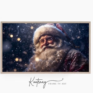 Christmas Frame TV Art - Santa Outside | Samsung Frame TV Art | Digital TV File | Digital Art For Frame | Holiday Frame Tv Art