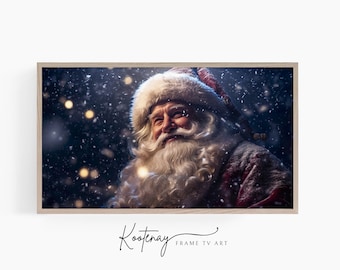 Christmas Frame TV Art - Santa Outside | Samsung Frame TV Art | Digital TV File | Digital Art For Frame | Holiday Frame Tv Art