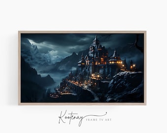 Samsung Frame TV Art - Dracula's Castle | Halloween Frame Tv Art | Spooky Art For Frame TV | Digital TV File | Digital Art For Frame