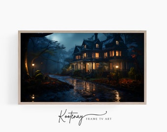 Samsung Frame TV Art - Halloween House | Halloween Frame Tv Art | Spooky Art For Frame TV | Digital TV File | Digital Art For Frame