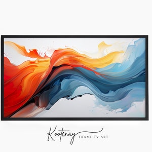 Samsung Frame TV Art - 95 Abstract | Abstract Frame Tv Art | Minimalist Frame TV Art| Color TV art | Painting Tv art | tv frame art