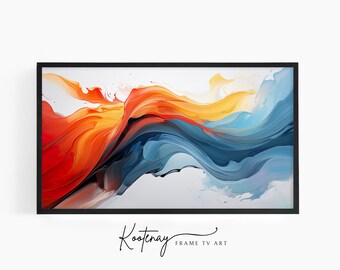 Samsung Frame TV Art - 95 Abstract | Abstract Frame Tv Art | Minimalist Frame TV Art| Color TV art | Painting Tv art | tv frame art