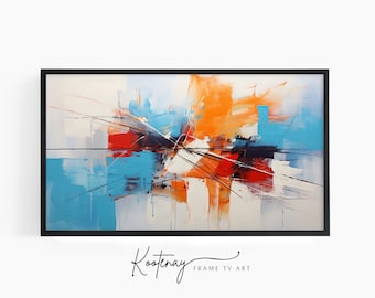 Samsung Frame TV Art - 84 Abstract | Abstract Frame Tv Art | Minimalist Frame TV Art| Color TV art | Painting Tv art | tv frame art