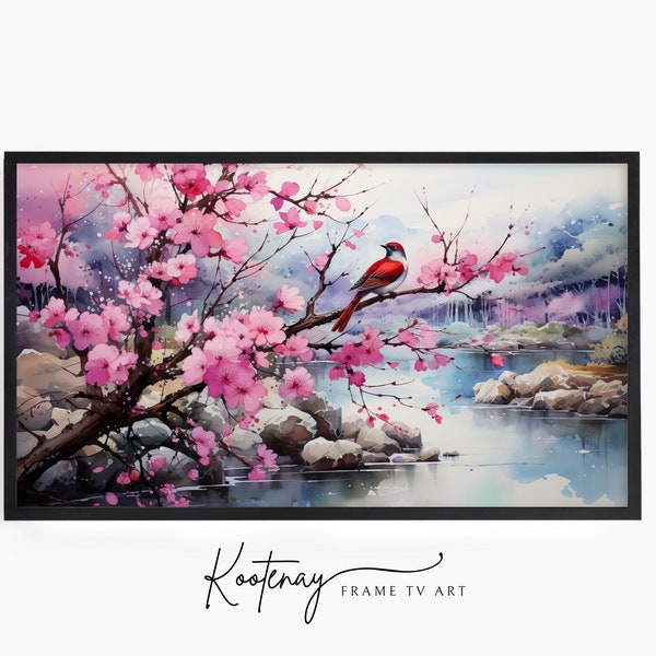 Samsung Frame TV Art - Ashikagi Flower Park | Watercolor Frame Tv Art | Painting Art For Frame TV | Digital TV File | Digital Art For Frame