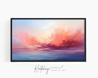 Arte da TV Samsung Frame - 27 Resumo | Arte de TV com moldura abstrata | Arte de TV com moldura minimalista | Arte em TV em cores | Pintura de arte de TV | arte em moldura de tv