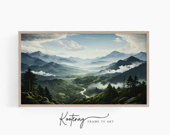 Samsung Frame TV Art - Great Smoky Mountains | Cabin Frame Tv Art | Nature Art For Frame TV | Digital TV File | Lodge Tv art