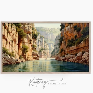 Samsung Frame TV Art - Gorges du Tarn | Painting Frame Tv Art | Vintage Art For Frame TV | Digital TV File | Digital Art For Frame
