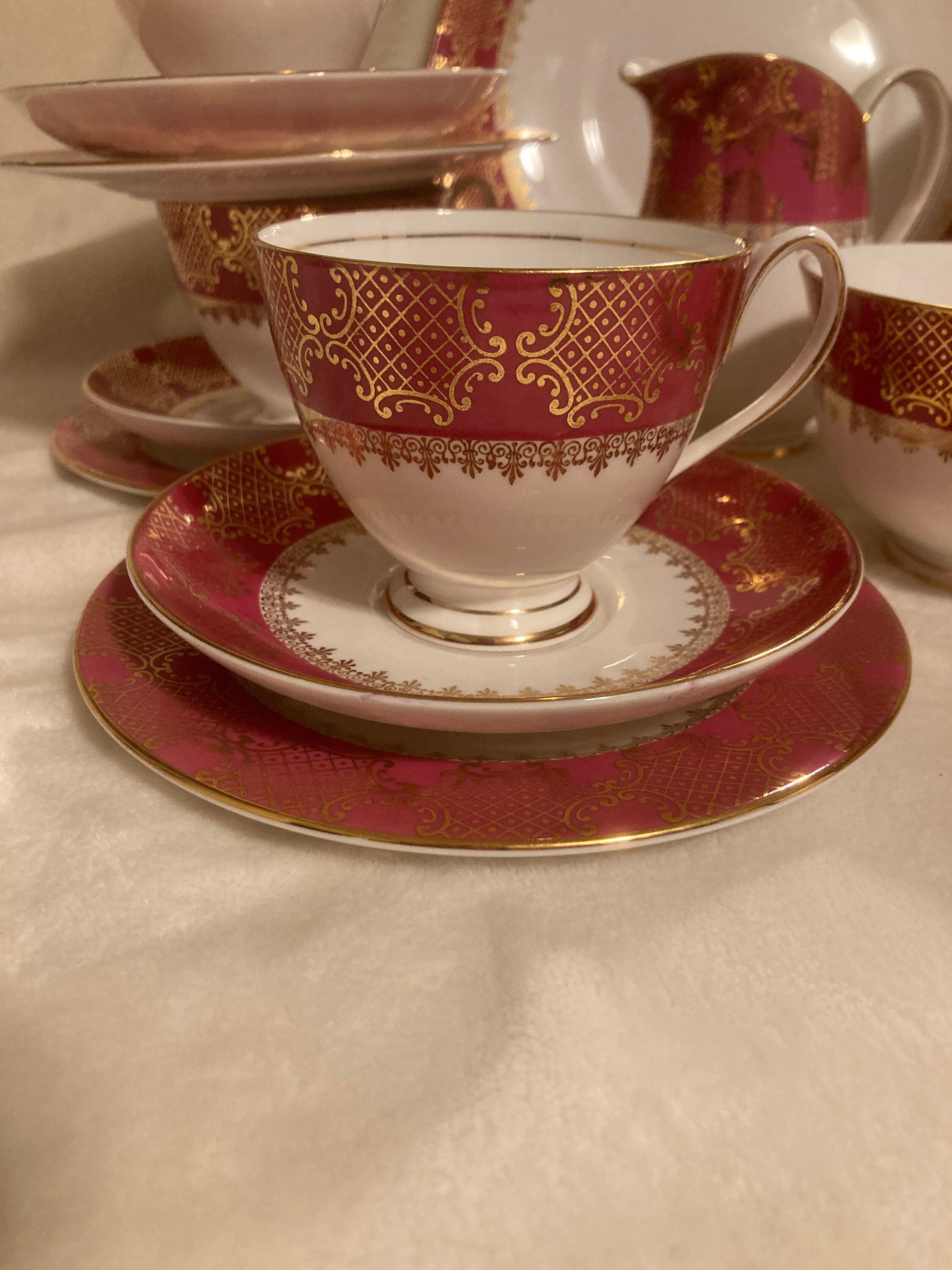 21 Piece Bone China Tea Set by Queen Anne Made in England Etsy