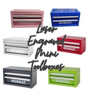 Kobalt Mini Toolbox, Laser engraved.