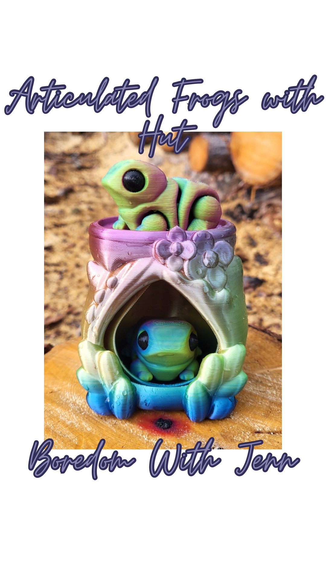 Articulated Frogs With Hut, Desk Toy, Adult Sensory Toys. - Etsy