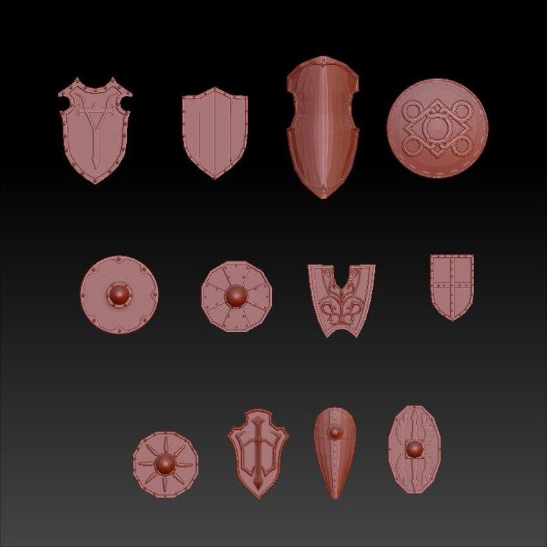 Cosplay Shield 3D Models: STL File for 3D Printing (digital Download ...