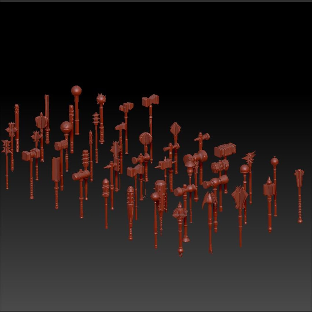 Cosplay Stick Weapons: 3D Models STL File (digital Download) - Etsy