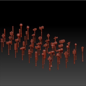 Cosplay Stick Weapons: 3D Models STL File (Digital Download)
