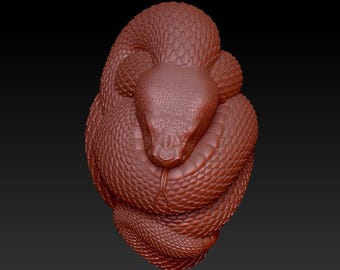Easter Egg Coiled Snake/3D Prints/3D models for CNC Router STL File