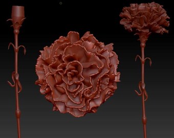 carnation model/3D Prints STL File