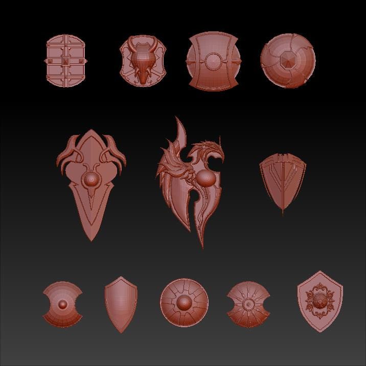 Cosplay Shield 3D Models: STL File for 3D Printing (digital Download ...