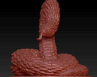 Coiled Snake 3D Prints STL File