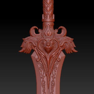 Lion Sword model/greatsword model/3D Prints STL File