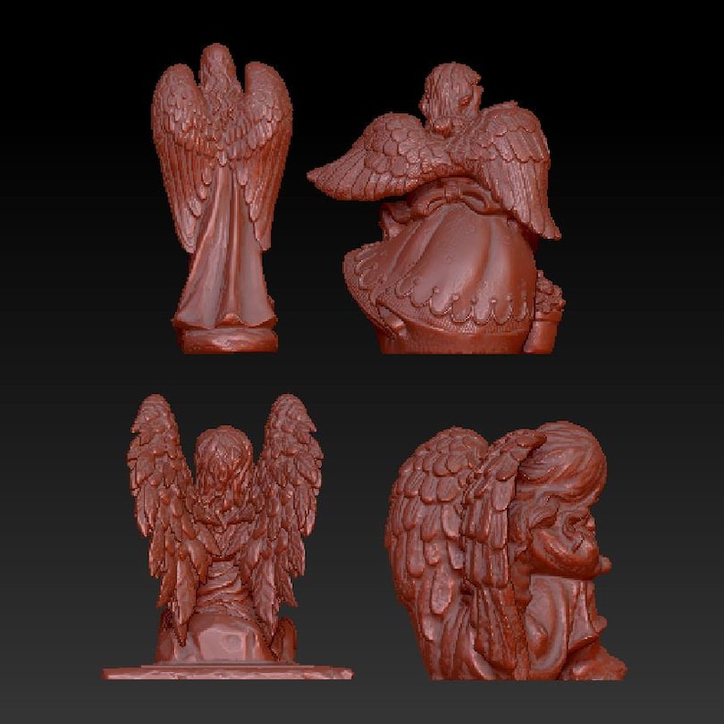Angel Figurine/3d Prints/3d Models for CNC Router STL File - Etsy