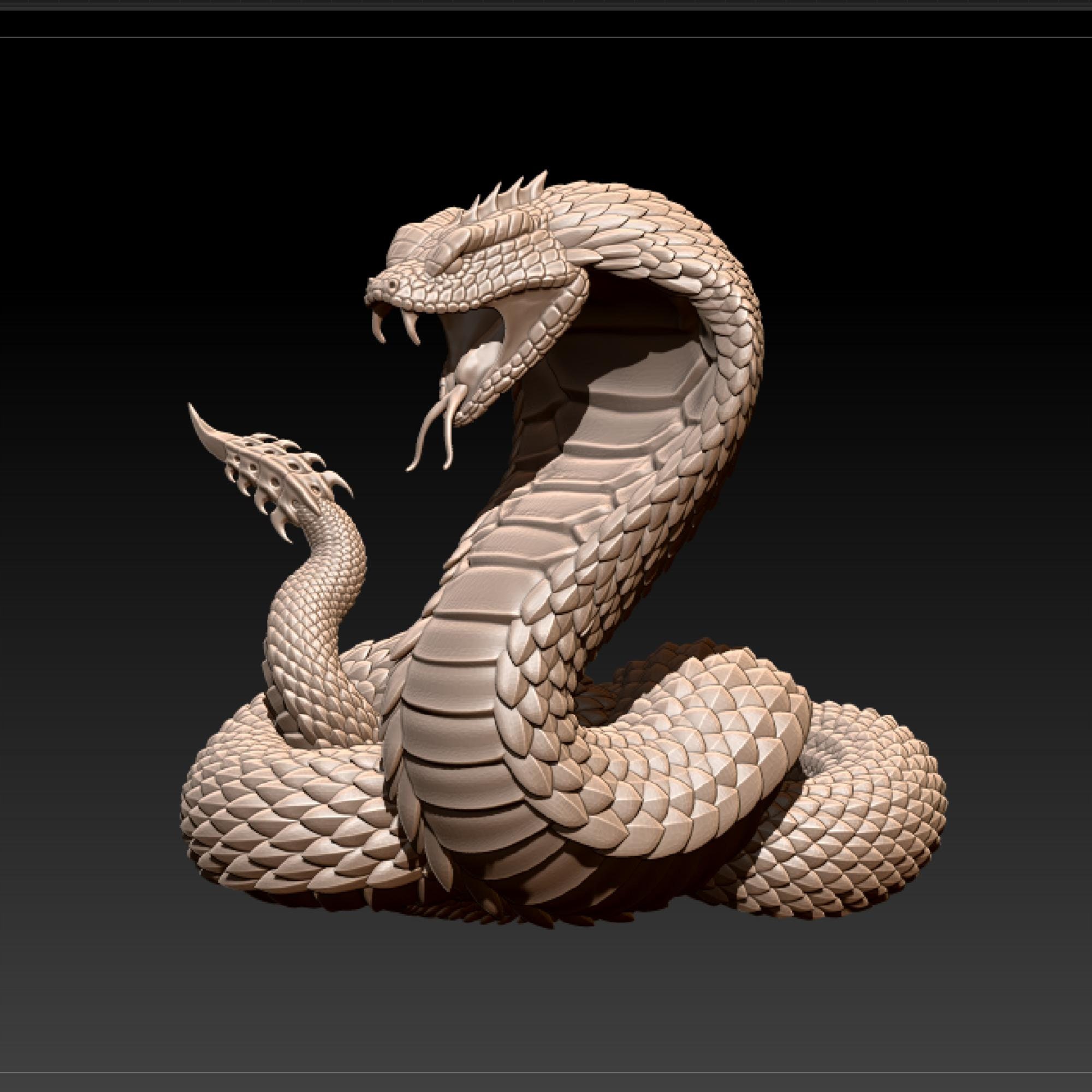 Cobra Snake 3D Print Model by Alexander3dart